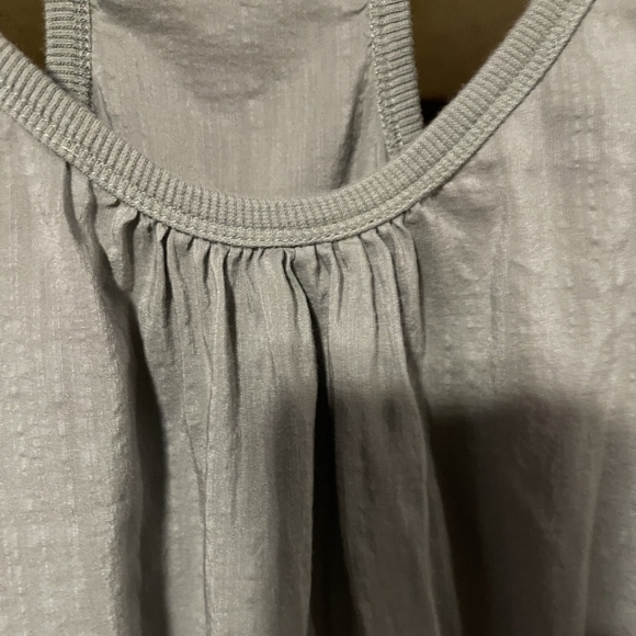 Naked Zebra Gray Racerback Drawstring Tank Top Silk Cotton Blend Size Small - Picture 12 of 16
